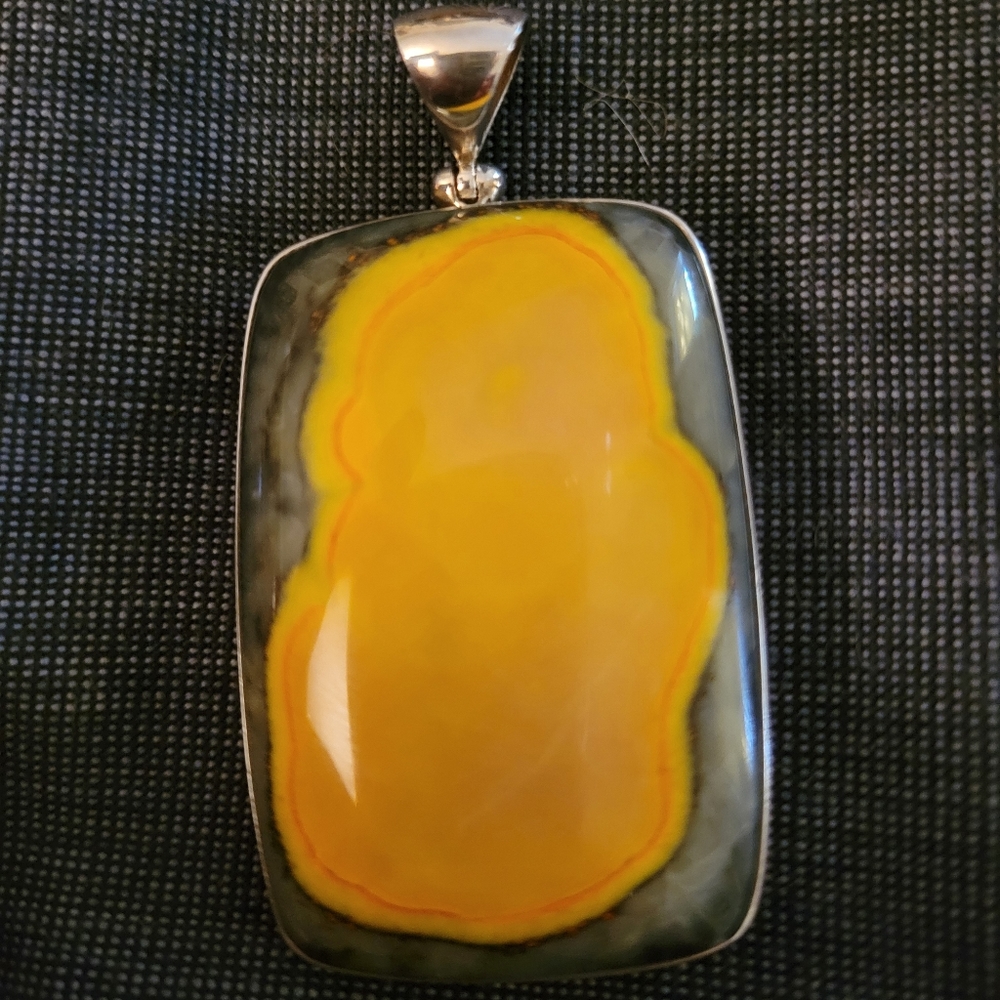 .925 Bubblebee Jasper Pendant